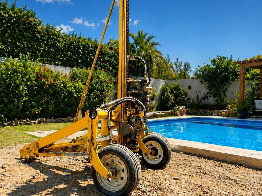 Mini drill residencial junto a alberca